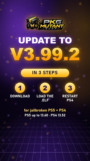 Update PKG Mutant Shop to V3.99.2 in 3 Steps (PS5 + PS4)