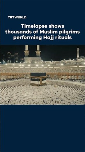 Timelapse shows thousands of Muslim pilgrims in Mina and Mecca during Hajj rituals