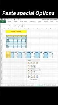 Excel tips | paste special in excel || Excel videos #spdataschool #advancedexceltricks #excelvideos