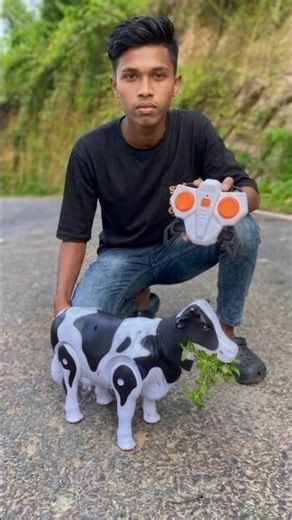 Testing My New RC Cow Robot! 🌿✨#shorts