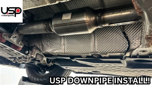 USP Motorsports downpipe install for MK5 & MK6 2.5L Golf, Jetta, Rabbit