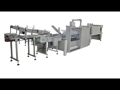 Automatic labeling small bobbin paper shrink packing machine with tape handle
