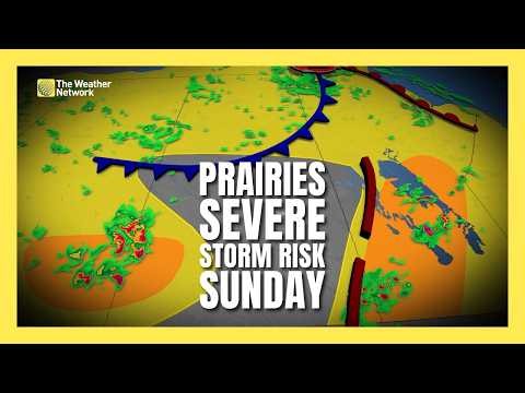 Tracking severe storm threat across Alberta and Manitoba Sunday | #forecast
