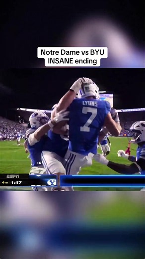 Notre Dame vs BYU went down to the FINAL play 🤯 #notredame #byu #cfb #footballtiktok #nfl