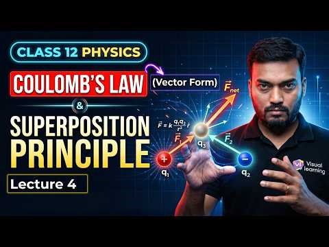 Coulomb’s Law (Vector Form) + Superposition Principle ⚡ | Class 12 Physics | LEC-4