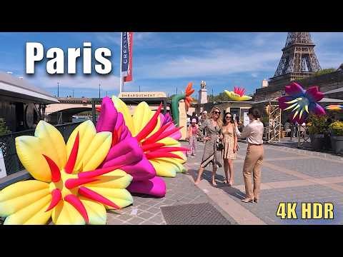 🗼 Paris Walking Tour_ Sunny Weekend Vibes in 4K HDR