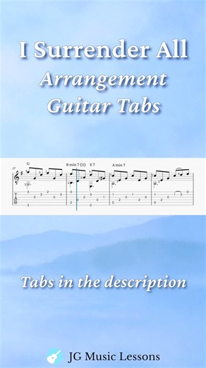 I Surrender All Guitar Tabs - Arrangement 🎸