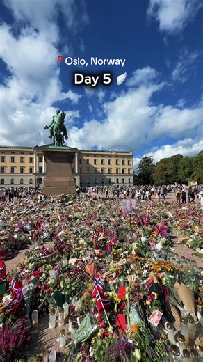 Thousands of Flowers at Oslo Royal Palace: Farewell to King Harald V
