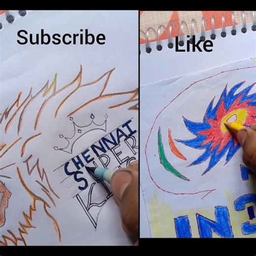 #iconic logo of csk and mi #shortvideo👍👍