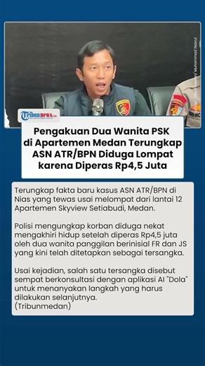 Pengakuan Dua Wanita PSK Terungkap, ASN ATR/BPN Diduga Lompat karena Diperas Rp4,5 Juta