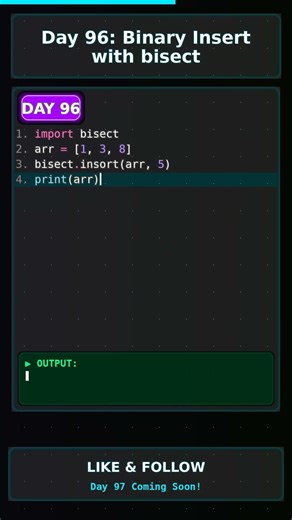 PYTHON LIST HACK! 🤯 Bisect makes you a PRO! #shorts #viral