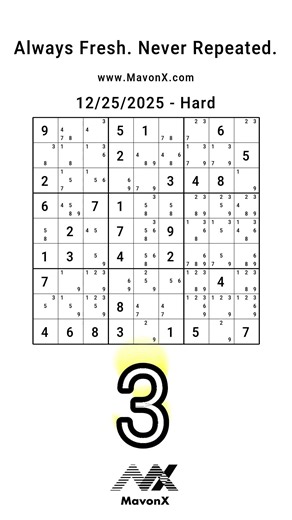 MavonX's Hard Sudoku: Exclusive Region #8