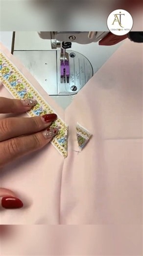 Easy Way to Sew Lace V-neck