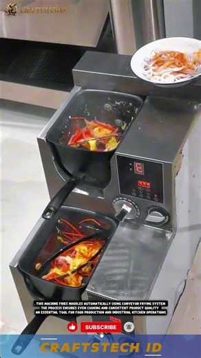 Automatic Noodle Frying Machine for Efficient and Consistent Food Production Process #machine