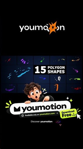 Polygon Shapes — Geometric Elements for YouTube (Ae)