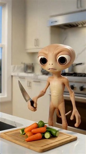 Alien Tries cooking 🤣🤣 Ended up Ordering food | #shorts #funnyvideo