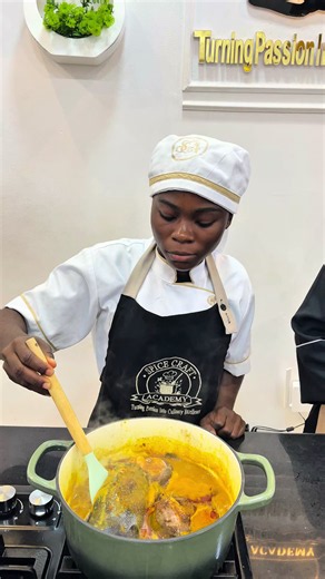 Preparing Banga soup, white soup, Egusi soup and Efo-Riro. Which is your favorite @CULINARY SCHOOL IN LAGOS