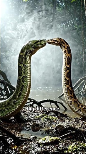 Anaconda vs Python… Who’s Stronger? 😳🐍 #shorts#facts #animals #snake #vairalshort #tranding #usa