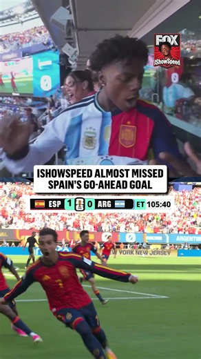 @IShowSpeed was back just in time to see Spain go in front in the FIFA World Cup Final