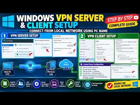 How to Create a VPN Server and Connect from Another PC Using a Computer Name | Windows VPN Tutorial