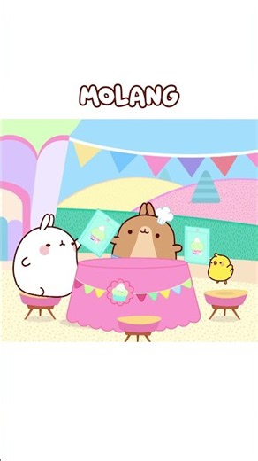 Molang And Piu Piu Eating Cupcake #molang #cartoonforkids #funnycartoonforkids