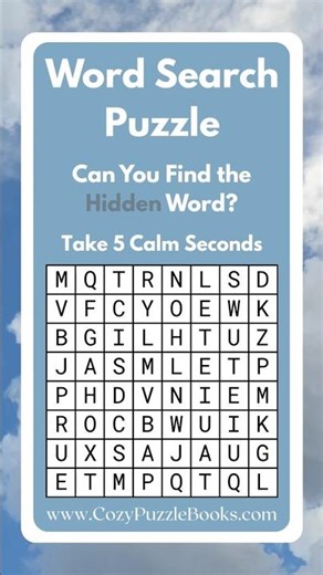 Word Search Puzzle 🍃 Find QUIET in 5 Calm Seconds