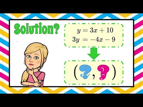 Use Substitution to Find the Solution of a System | 8.EE.C.8 💗💙