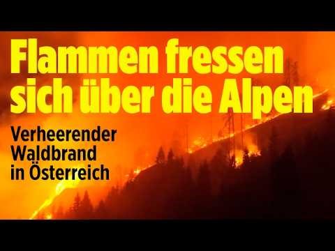 Waldbrand in Österreicher Alpen: Feuerwehr im Großeinsatz gegen die Flammen!