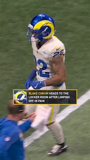 Blake Corum heads to the locker room after limping off in pain. via ABC | NFL on FOX