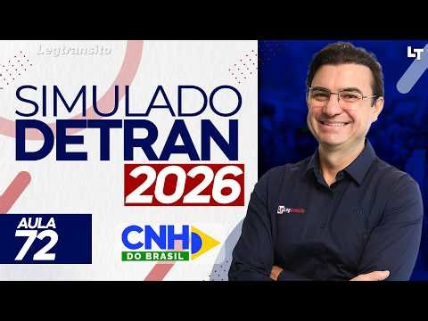 SIMULADO DETRAN QUESTÕES 2026 - AULA 72 #SimuladoLegTransito2026 #Detran2026