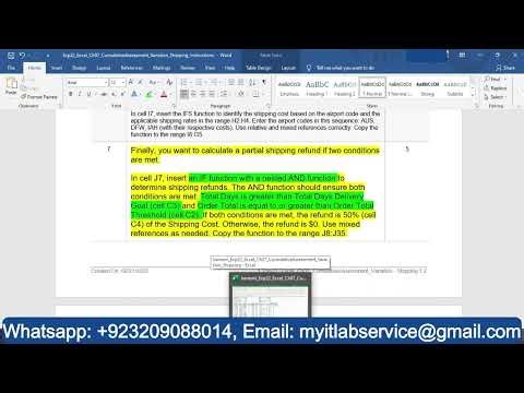 Exp22_Excel_Ch07_CumulativeAssessment_Variation_Shipping | Exp22 Excel Ch07 CumulativeAssessment