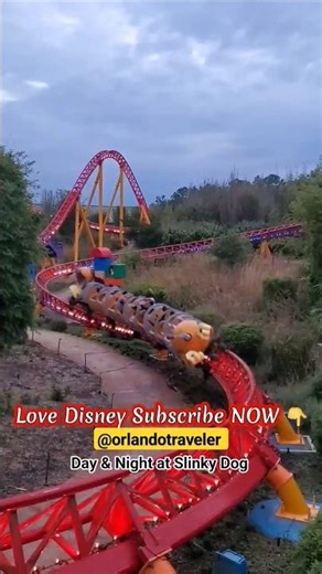Day & Night at Slinky Dog Dash #short #disneyworld #fun #dog #fyp
