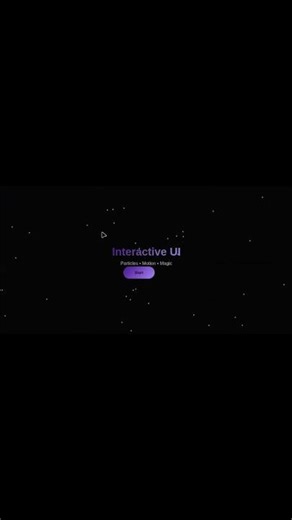 Interactive Landing Page with Particles | HTML CSS JS #shorts #frontend #coding