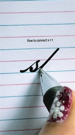 How to Connect Letters S and T in Calligraphy
