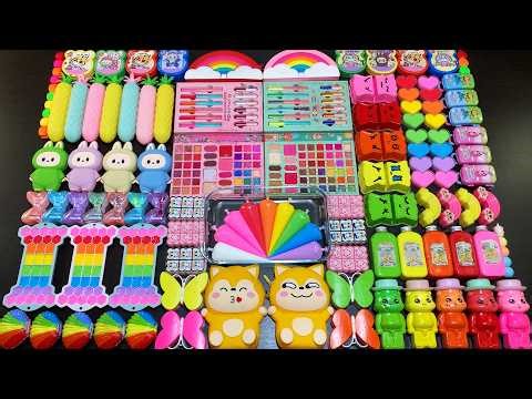 RELAXING WITH CLAY PIPING BAGS VS GLITTER VS MAKEUP ! Mixing Random Things Into Slime #7093