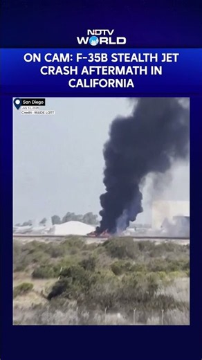 Amateur Video Captures Aftermath Of F-35B Crash In California