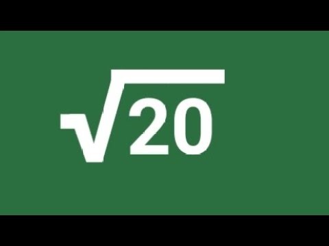 How to Simplify the Square Root of 20: sqrt(20)