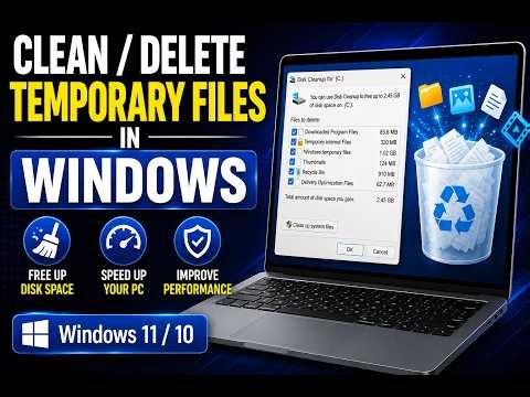 How to Delete Temporary Files in Windows 11 & Windows 10 | Free Up Disk Space