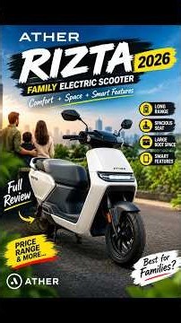 Ather Rizta 2026 🔥 Family Electric Scooter | Price, Range, Features & Full Review⚡#electricscooter
