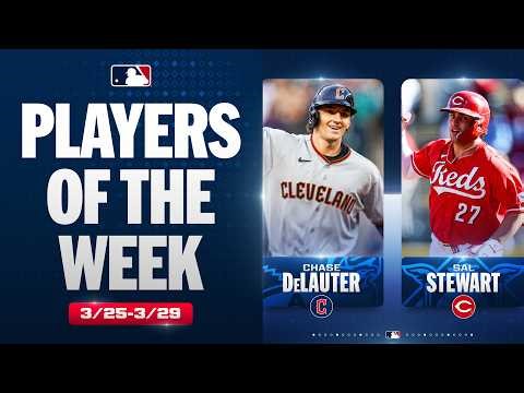 Chase DeLauter and Sal Stewart are your AL/NL Players of the Week! 🏆 (These young stars went OFF! 🤩)
