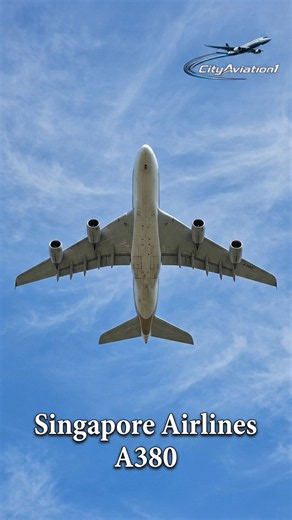 Singapore 🇸🇬 Airlines A380 flying high through the clouds. #aviation #singapore #short