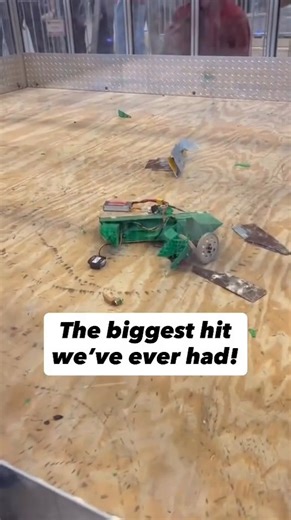 CTO ROBOTICS Media on Instagram: "Pure kinetic destruction! 🤖💥 This massive hit is a brutal reminder of the laws of physics in Robot Combat. When two high-speed spinners collide, we aren't just looking at a "fight" we are witnessing the instantaneous transfer of thousands of joules of energy. For an engineer, the real interest lies in how the frame survives (or fails) under these extreme shock loads without shattering. At this level of competition, the battle is won long before the arena, in t