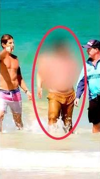Inappropriate man gets busted on the beach 🚨 #bondirescue #lifeguard #beach #shortsfeed