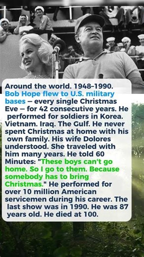 What Bob Hope Did Every Year From 1948 to 1990 Will Shatter You