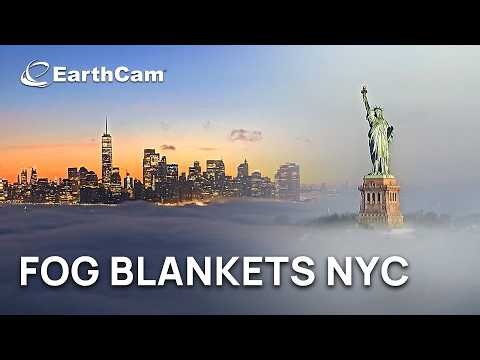 Fog Waves Roll Through NYC | Mesmerizing Hudson River Time-Lapse
