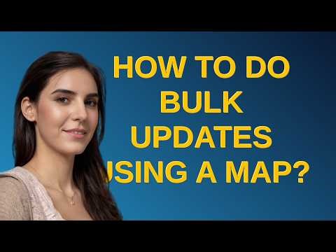 Salesforce: How to do bulk updates using a map?