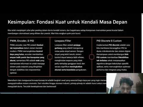 Kontrol PWM dan Baca Encoder Motor DC Menggunakan Filter