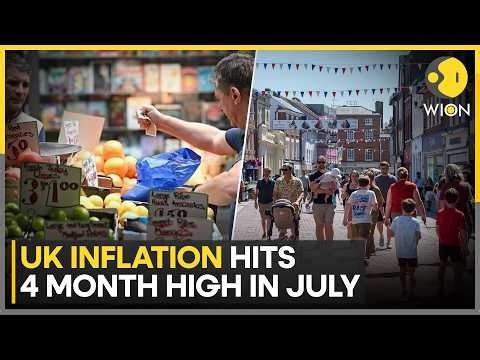 UK Inflation Hits 4-Month High In July, Energy Bills Drive Inflation Higher | WION