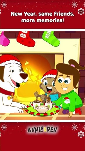 Starting the New Year with Best Friends 💛 Annie & Ben #shorts #christmas #memes #hooplakidz