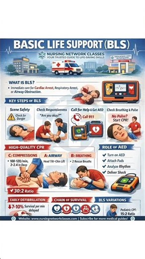 Basic Life Support (BLS) & Adult CPR: A Step-by-Step Guide #BasicLifeSupport #BLS#FirstAid#learncpr
